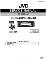 Предварительный просмотр 1 страницы JVC KD-S741R Service Manual