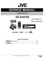 JVC KD-SHX705 Service Manual preview