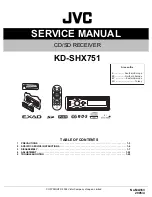 Preview for 1 page of JVC KD-SHX751 Service Manual