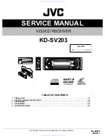 Предварительный просмотр 1 страницы JVC KD-SV203 Service Manual