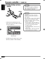 Предварительный просмотр 6 страницы JVC KD-SV3105 Instructions Manual