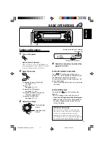 Предварительный просмотр 5 страницы JVC KD-SX841R Instructions Manual