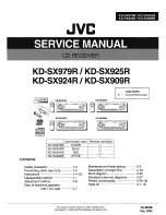 JVC KD-SX909R Service Manual предпросмотр