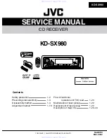 Preview for 1 page of JVC KD-SX980 Service Manual