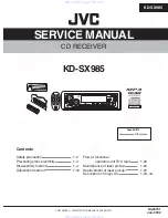 Предварительный просмотр 1 страницы JVC KD-SX985, KD-SX885 Service Manual