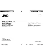 JVC KD-X110 Instruction Manual предпросмотр