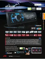 JVC KD-X50BT Specification Sheet предпросмотр