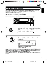 Предварительный просмотр 7 страницы JVC KDSX770 - In-Dash CD Player Instructions Manual