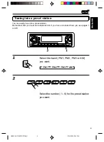 Предварительный просмотр 9 страницы JVC KDSX770 - In-Dash CD Player Instructions Manual