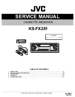 Предварительный просмотр 1 страницы JVC KS-FX281 Service Manual