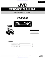 JVC KS-FX288 Service Manual предпросмотр