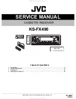 Предварительный просмотр 1 страницы JVC KS-FX490 - Radio / Cassette Player Service Manual