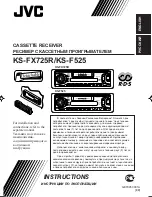 Предварительный просмотр 1 страницы JVC KS-FX725R Instructions Manual