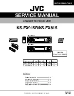 Предварительный просмотр 1 страницы JVC KS-FX815 Service Manual