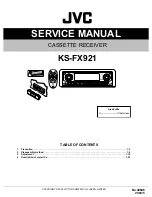 Предварительный просмотр 1 страницы JVC KS-FX921 Service Manual