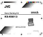 JVC KS-K6013 - Sirius Satellite Radio Receiver Instructions Manual preview