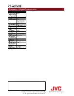 Предварительный просмотр 2 страницы JVC KSAX3002 - Compact Power Amplifier Specifications