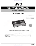 Предварительный просмотр 1 страницы JVC KSAX5700 - Amplifier Service Manual