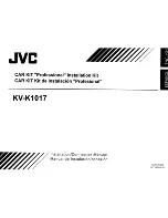 JVC KV-K1017 Installation & Connection Manual preview