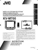 Preview for 1 page of JVC KV-M700 - 6.4 TFT MONITOR Instructions Manual