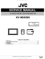 Preview for 1 page of JVC KV-MH6500 Service Manual