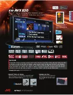 Preview for 1 page of JVC KW-AVX830 Specifications