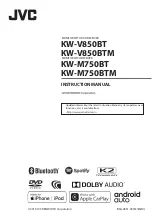 JVC KW-M750BT Instruction Manual preview