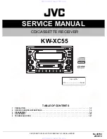 Предварительный просмотр 1 страницы JVC KW-XC55 Service Manual