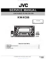 JVC KW-XC88 Service Manual предпросмотр