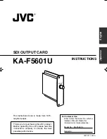 Предварительный просмотр 1 страницы JVC KY-F560U - 3-ccd Color Camera Instructions Manual