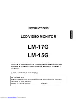 Предварительный просмотр 2 страницы JVC LM-15G Instructions Manual