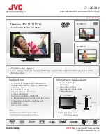 Preview for 1 page of JVC LT-32D210 Specifications