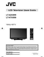 Предварительный просмотр 1 страницы JVC LT-42X899 - 42" LCD TV User Manual