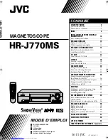 JVC MAGNETOSCOPE HR-J770MS (French) Mode D'Emploi preview