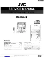 Preview for 1 page of JVC MX-D401T Service Manual