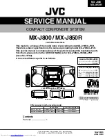 JVC MX-J800 Service Manual preview