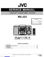 Предварительный просмотр 1 страницы JVC MX-JD3 Service Manual