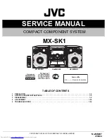 Предварительный просмотр 1 страницы JVC MX-SK1 Service Manual