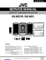 JVC NX-MD1 Service Manual предпросмотр