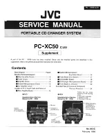 JVC PC-XC50 Supplemental Service Manual предпросмотр