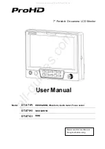 Preview for 1 page of JVC ProHD DT-X71CI User Manual