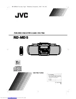 Preview for 1 page of JVC RD-MD5 Instructions Manual