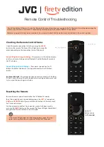 JVC RM-C3253 Troubleshooting предпросмотр