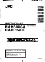 Предварительный просмотр 1 страницы JVC RM-HP250AU Instructions Manual