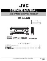 Предварительный просмотр 1 страницы JVC RX-5042S Service Manual