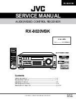 Preview for 1 page of JVC RX-8020VBK Service Manual