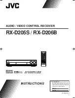 Предварительный просмотр 1 страницы JVC RX-D205S - Home Theater Receiver Instructions Manual