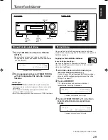 Preview for 25 page of JVC RX5032VSL - Dolby/DTS 5 x Receiver Instruction Manual