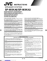 Preview for 1 page of JVC SP-MXKA6 Instructions Manual