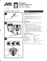 JVC SPEAKER SYSTEM SP-SB101 Instructions preview